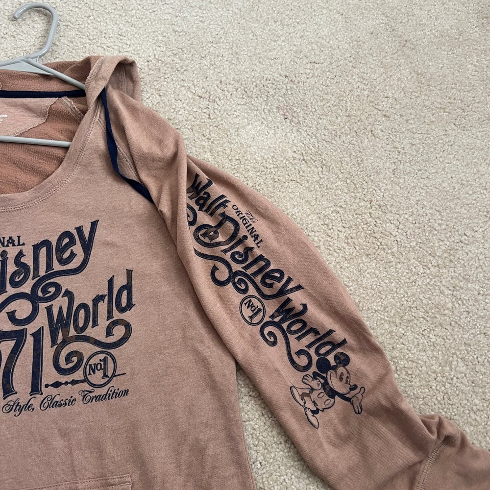 Disney Parks Walt Disney World Hoodie Mickey Mouse Graphic Pullover Ladies M - Picture 8 of 11